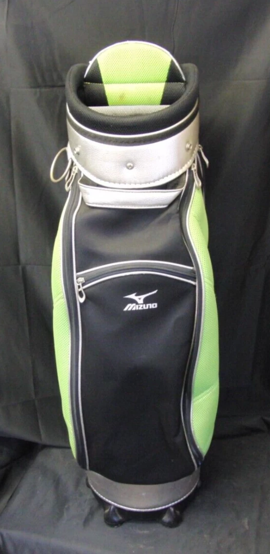 5 Division Mizuno Silver Black & Green Tour Trolley Cart Golf Bag 6 5 Division Mizuno Silver Black & Green Tour Trolley Cart Golf Bag - Image 4