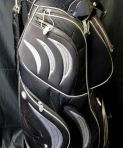 14 Division GO Black & Grey Tour Cart Trolley Golf Clubs Bag