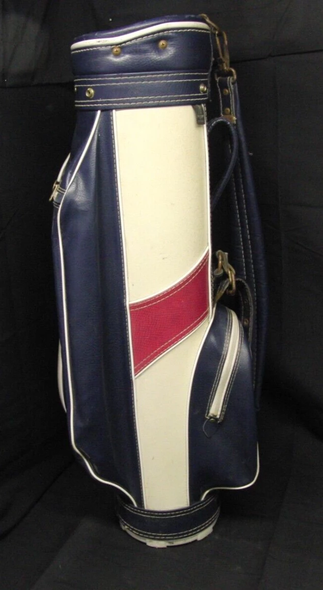 Vintage 6 Division Vintage Ben Hogan Cream Blue Red Trolley Cart Golf Bag 5 Vintage 6 Division Vintage Ben Hogan Cream Blue Red Trolley Cart Golf Bag - Image 3