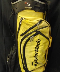 7 Division Taylormade R5 Hundred Series Black & Yellow Stand Carry Golf Bag