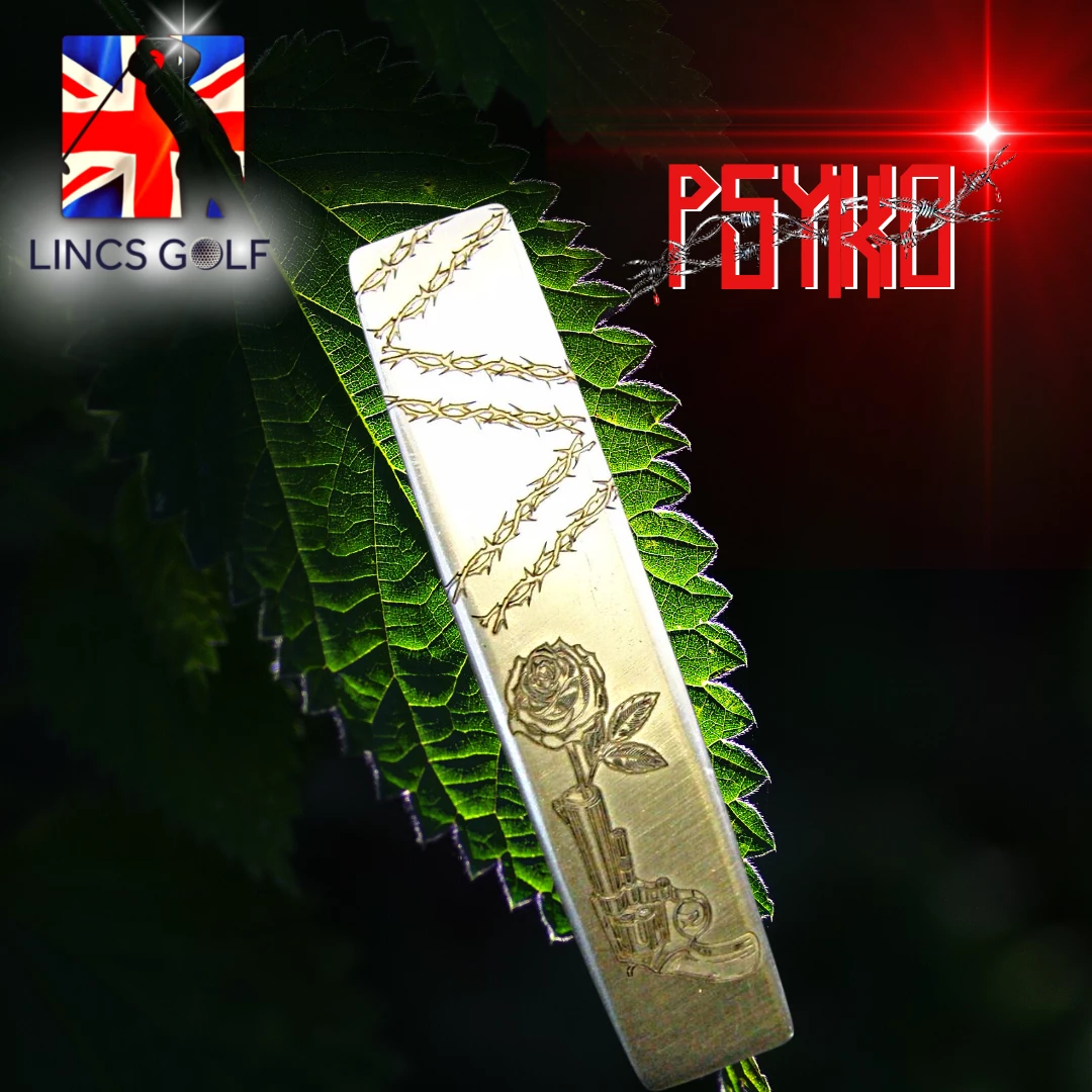 Custom Milled Ping Pal2 Gun & Rose PSYKO Tattoo Art Engraved Putter 89.5cm Long 3 Custom Milled Ping Pal2 Gun & Rose PSYKO Tattoo Art Engraved Putter 89.5cm Long