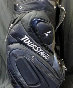 5 Division Bridgestone Tourstage Black & Silver Tour Cart Golf Clubs Bag