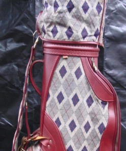 Vintage 3 Division Barrie Tour Cart Trolley Golf Clubs Bag