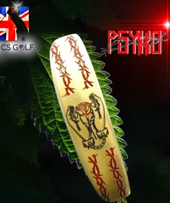 Custom Milled PSYKO Rose In Chained Hands Barbed Wire Engraved Tattoo Art Putter