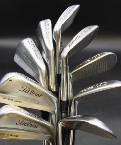 Set Of 9 X Titleist CustomGrind Irons 3-SW Stiff Steel Shafts Golf Pride Grips
