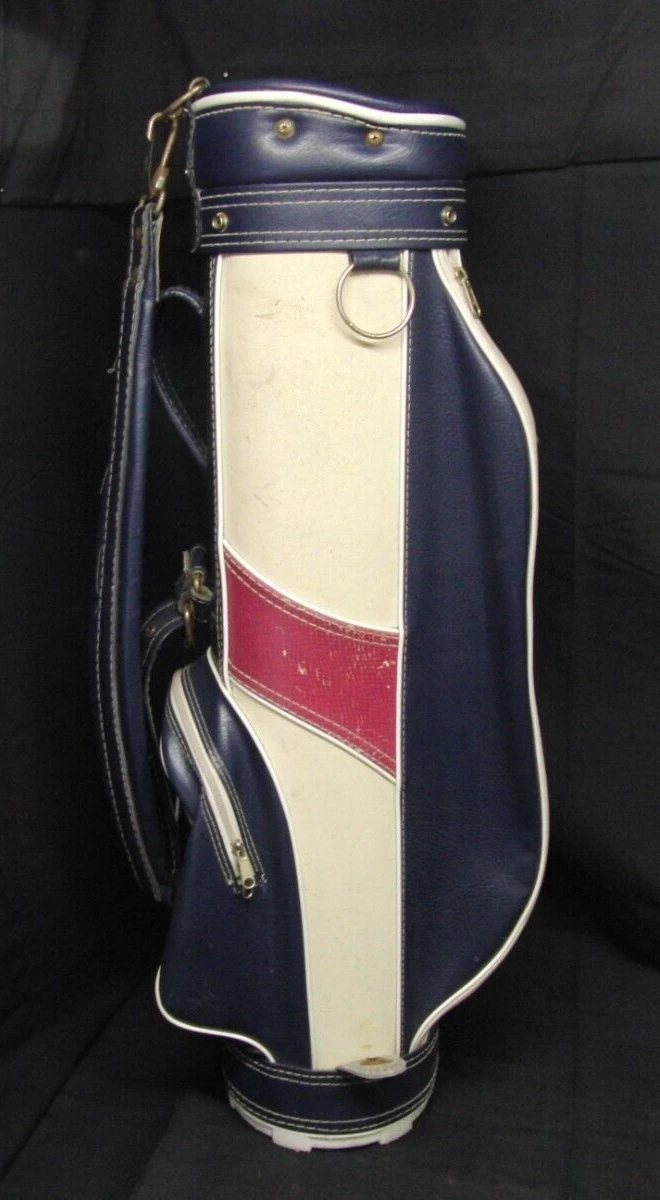 Vintage 6 Division Vintage Ben Hogan Cream Blue Red Trolley Cart Golf Bag 3 Vintage 6 Division Vintage Ben Hogan Cream Blue Red Trolley Cart Golf Bag