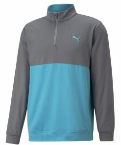 Puma Gamer Colour Block 1/4 Zip Golf Top 532985