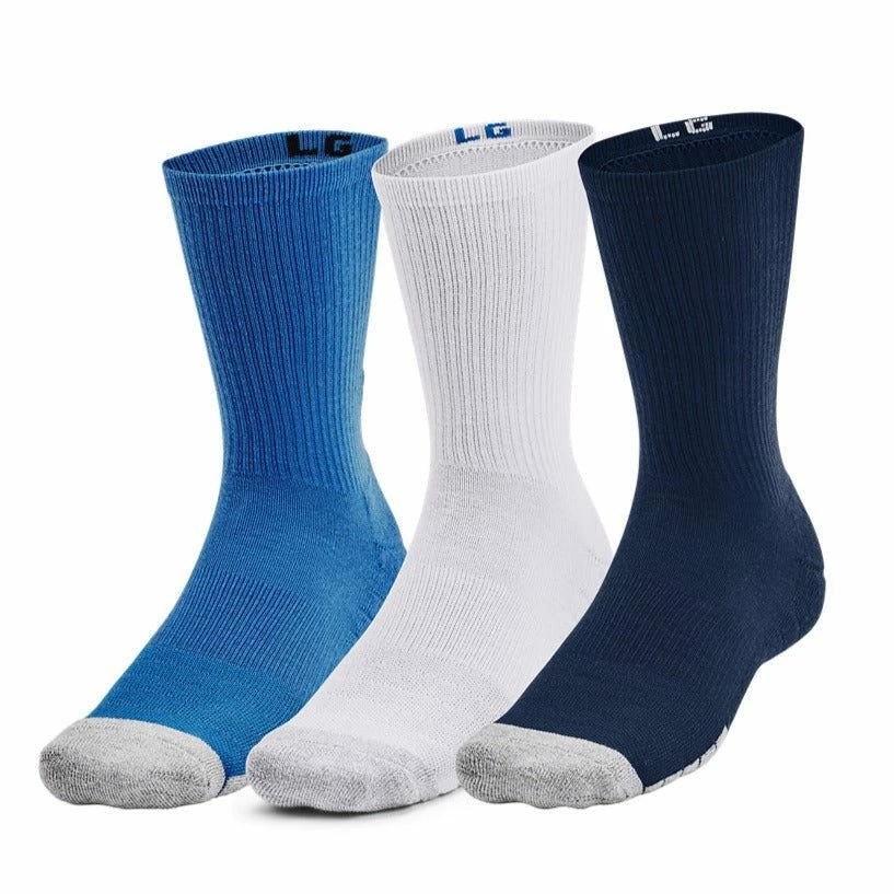 Under Armour HeatGear Crew 3-Pack Golf Socks 1346751 3 Under Armour HeatGear Crew 3-Pack Golf Socks 1346751