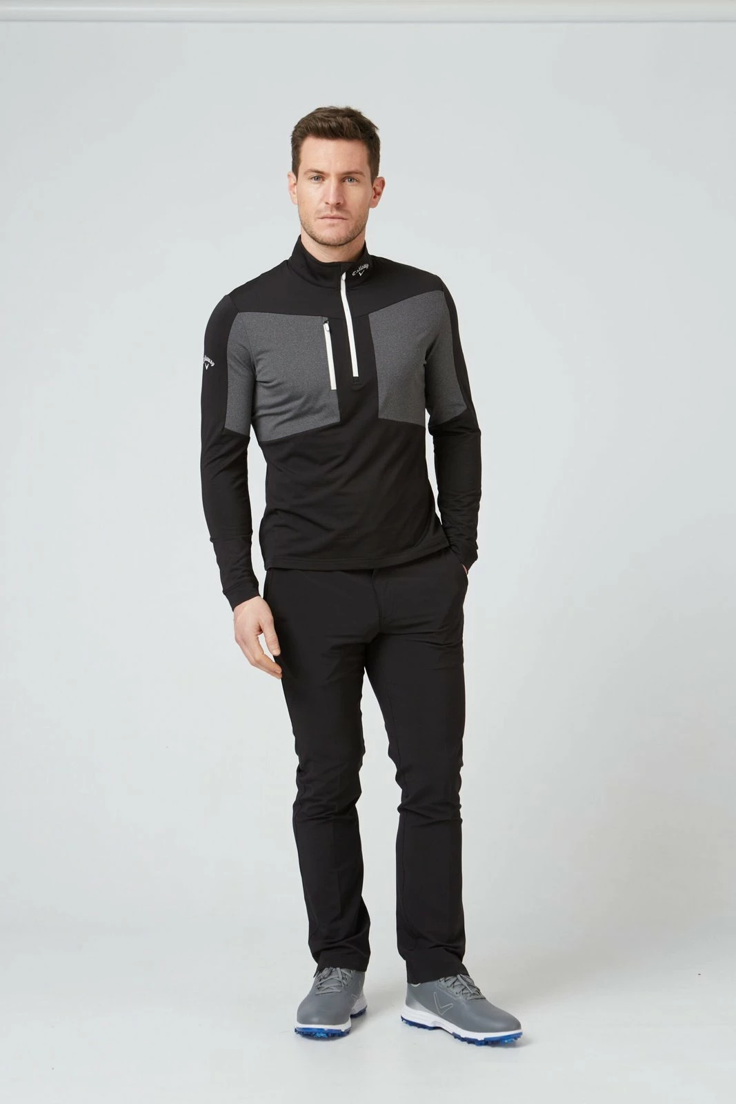 Callaway Aquapel Mixed Media 1/2 Zip Golf Sweater CGKFC004 5 Callaway Aquapel Mixed Media 1/2 Zip Golf Sweater CGKFC004 - Image 3