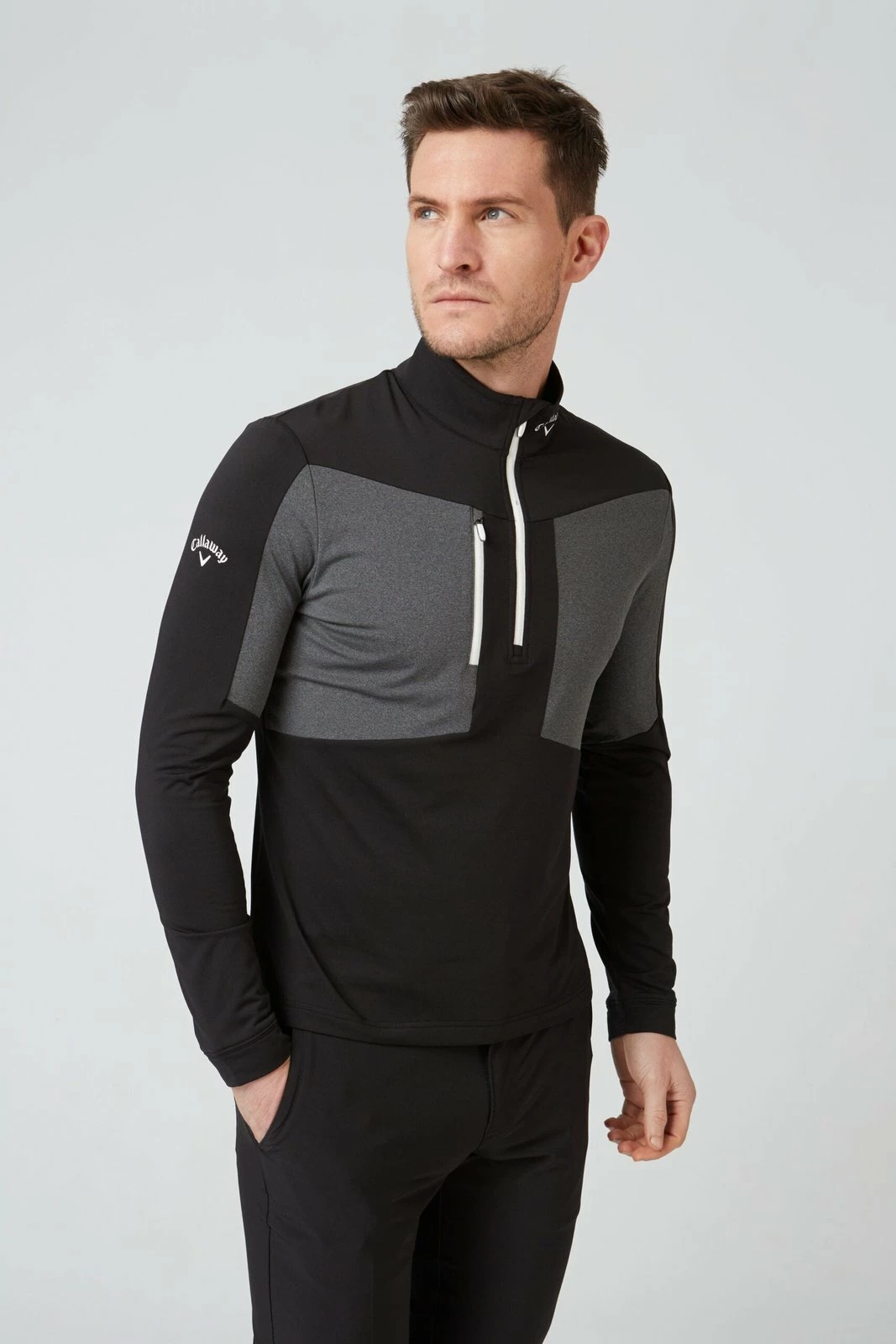 Callaway Aquapel Mixed Media 1/2 Zip Golf Sweater CGKFC004 6 Callaway Aquapel Mixed Media 1/2 Zip Golf Sweater CGKFC004 - Image 4