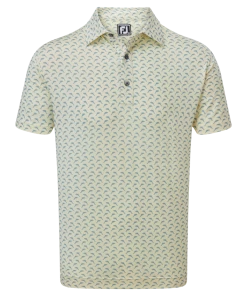 FootJoy Leaping Dolphins Print Lisle Golf Shirt 88354