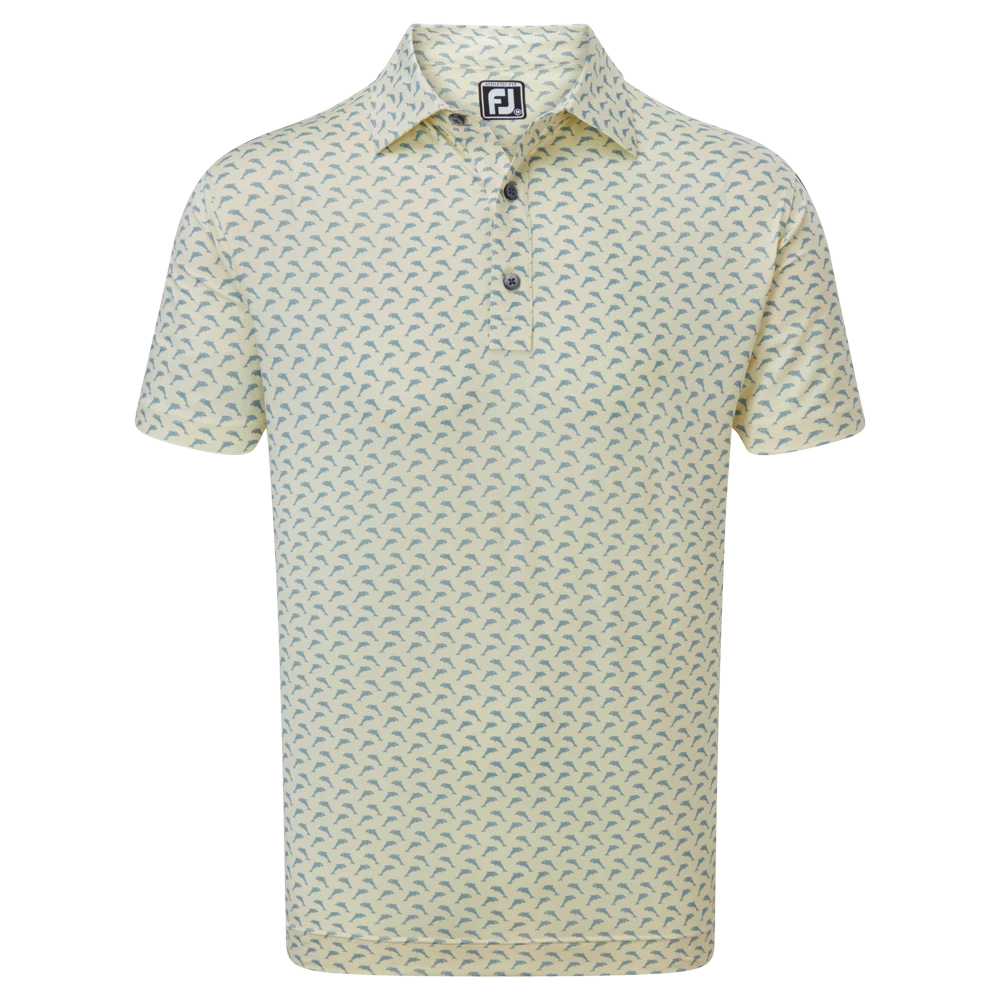FootJoy Leaping Dolphins Print Lisle Golf Shirt 88354 3 FootJoy Leaping Dolphins Print Lisle Golf Shirt 88354