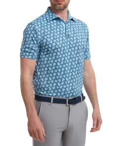 FootJoy Shadow Palm Print Pique Golf Shirt 88375 -Mens Sales Store FJ 88375 02