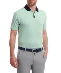 FootJoy Solid Stripe Placket Pique Golf Shirt 88380 -Mens Sales Store FJ 88380 02
