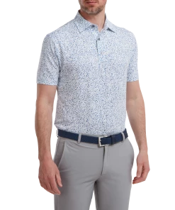 Footjoy Granite Print Lisle Golf Shirt 88418 -Mens Sales Store FJ 88418 02
