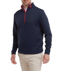 Footjoy Diamond Quilted Chill Out Golf Pullover 88452 9 Footjoy Diamond Quilted Chill Out Golf Pullover 88452 -Mens Sales Store FJ 88452 02