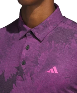 Adidas Flower Mesh Print Golf Polo Shirt HS7618 -Mens Sales Store Flower Mesh Golf Polo Shirt Black HS7618 41 detail PhotoRoom