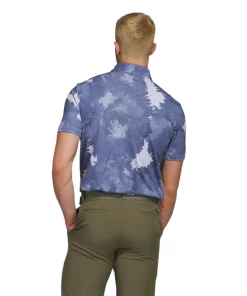 Adidas Flower Mesh Print Golf Polo Shirt HS1131 -Mens Sales Store Flower Mesh Golf Polo Shirt White HS1131 23 hover model PhotoRoom