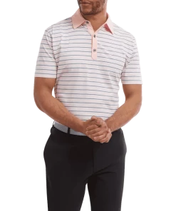 FootJoy Accented Stripe Golf Shirt 88368 -Mens Sales Store FootJoy Accented Stripe Golf Shirt 12