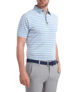 FootJoy Accented Stripe Golf Shirt 88369 8 FootJoy Accented Stripe Golf Shirt 88369 -Mens Sales Store FootJoy Accented Stripe Golf Shirt 4