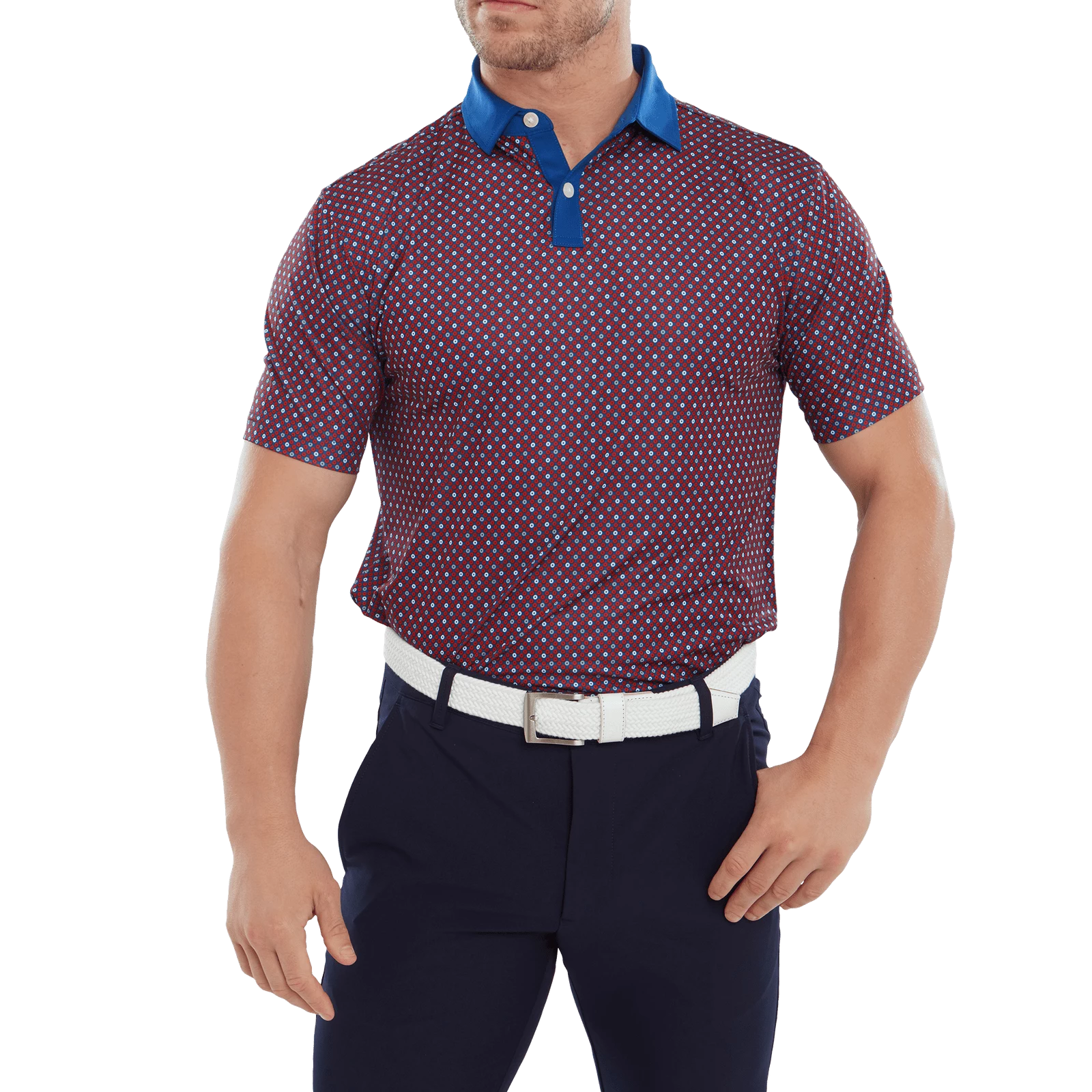 FootJoy Circle Print Golf Polo Shirt 80035 5 FootJoy Circle Print Golf Polo Shirt 80035 - Image 3