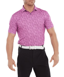 FootJoy Glass Print Golf Polo Shirt 80037 -Mens Sales Store FootJoy Glass Print Golf Polo Shirt 80037 8