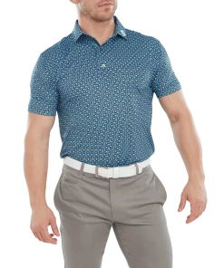 FootJoy Half Moon Geo Print Golf Polo Shirt 80013 -Mens Sales Store FootJoy Half Moon Geo Print Golf Polo Shirt 80013 10