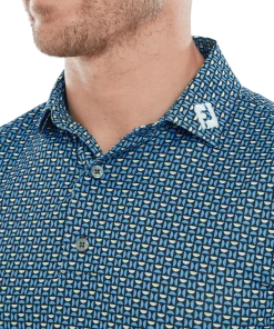 FootJoy Half Moon Geo Print Golf Polo Shirt 80013 -Mens Sales Store FootJoy Half Moon Geo Print Golf Polo Shirt 80013 5