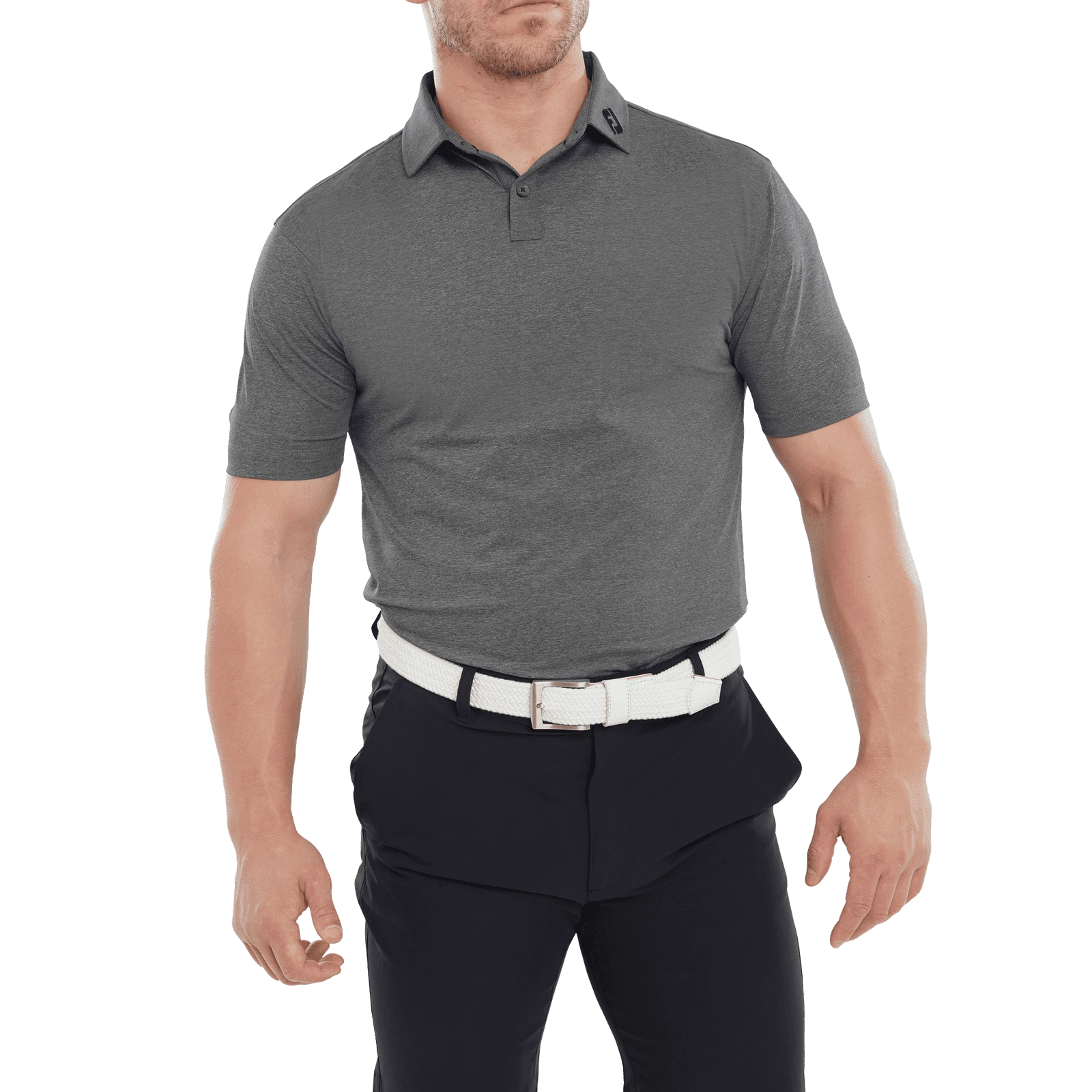 FootJoy Heather Self Collar Golf Polo Shirt 80136 4 FootJoy Heather Self Collar Golf Polo Shirt 80136 - Image 2