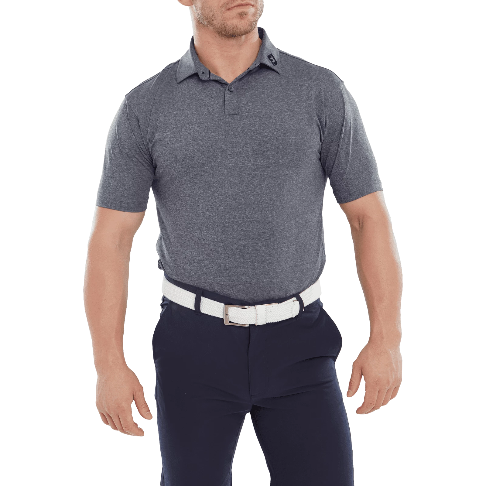 FootJoy Heather Self Collar Golf Polo Shirt 80137 4 FootJoy Heather Self Collar Golf Polo Shirt 80137 - Image 2