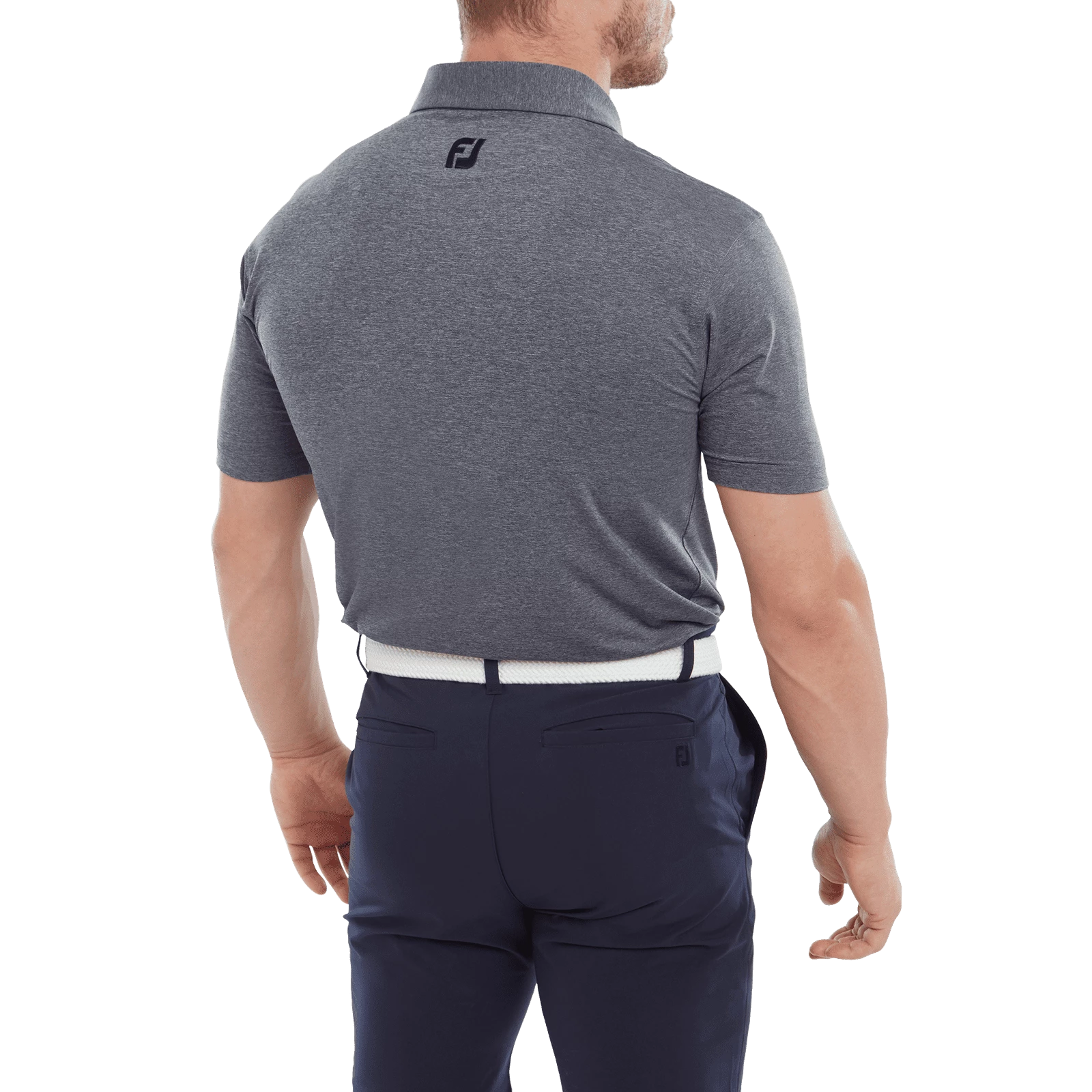 FootJoy Heather Self Collar Golf Polo Shirt 80137 5 FootJoy Heather Self Collar Golf Polo Shirt 80137 - Image 3