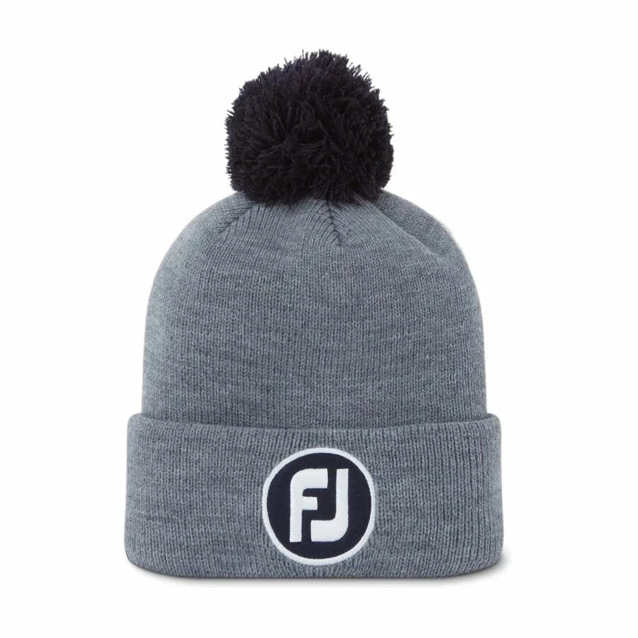 FootJoy Solid Pom Pom Golf Beanie FH22BSPOM 3 FootJoy Solid Pom Pom Golf Beanie FH22BSPOM