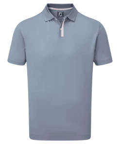 FootJoy Solid Stripe Placket Pique Golf Shirt 88381