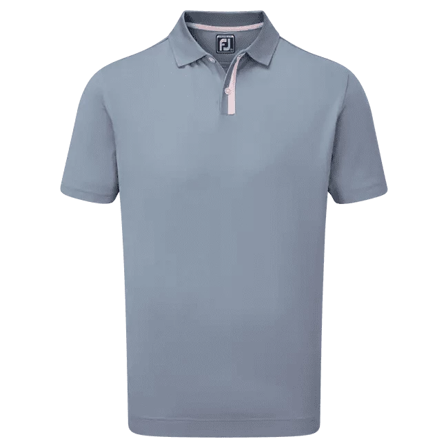 FootJoy Solid Stripe Placket Pique Golf Shirt 88381 3 FootJoy Solid Stripe Placket Pique Golf Shirt 88381
