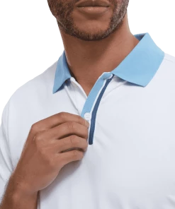 FootJoy Solid Stripe Placket Pique Golf Shirt 88382 -Mens Sales Store FootJoy Solid Stripe Placket Pique Golf Shirt 7