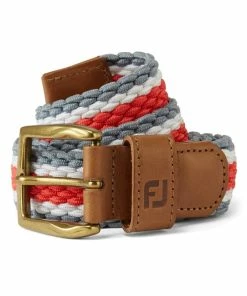 FootJoy Solid Striped Braided Golf Belt 69485