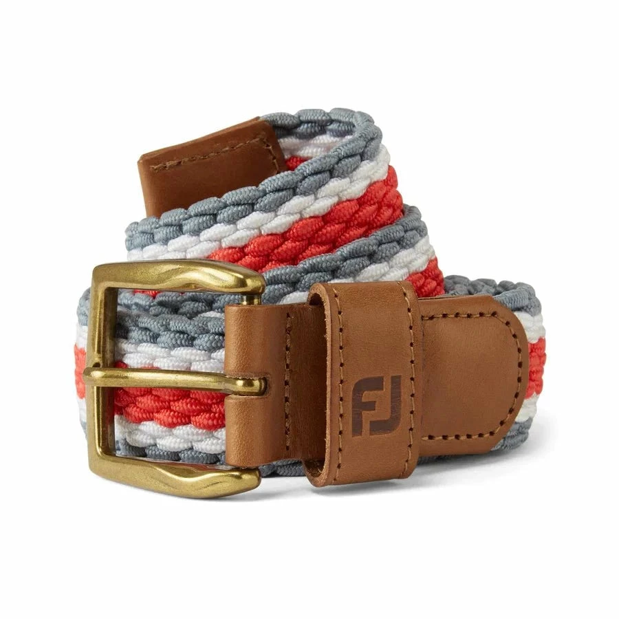 FootJoy Solid Striped Braided Golf Belt 69485 3 FootJoy Solid Striped Braided Golf Belt 69485