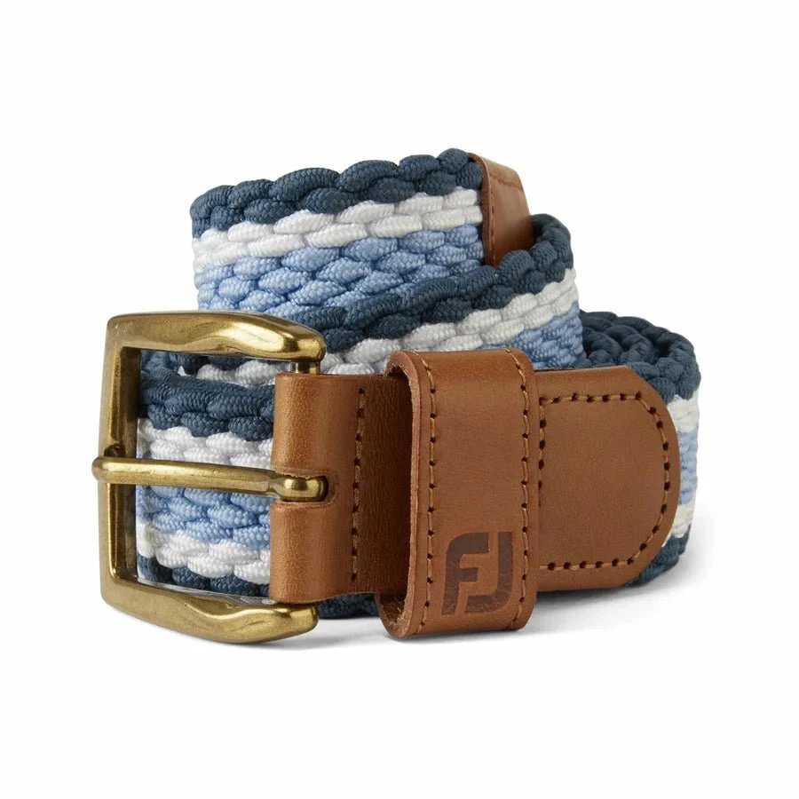 FootJoy Solid Striped Braided Golf Belt 69486 3 FootJoy Solid Striped Braided Golf Belt 69486