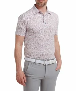 Footjoy Granite Print Lisle Golf Shirt 88416 -Mens Sales Store Footjoy Granite Print Lisle Golf Shirt 5