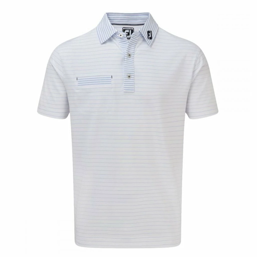 Footjoy Lisle Pinstripe Mix Golf Polo Shirt 84420 3 Footjoy Lisle Pinstripe Mix Golf Polo Shirt 84420