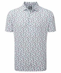 Footjoy Mini Print Floral Golf Shirt 88784