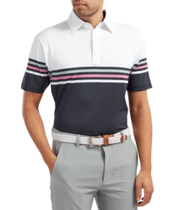 Footjoy Pique Stripe Coloured Block Golf Polo Shirt 90365 9 Footjoy Pique Stripe Coloured Block Golf Polo Shirt 90365 -Mens Sales Store Footjoy Pique Stripe Coloured Block Golf Polo Shirt 9