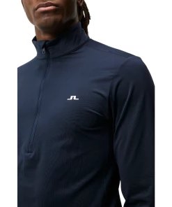 J.Lindeberg Luke Half Zip Golf Mid Layer GMJS06340 -Mens Sales Store GMJS06340 6855 006 Web 150dpi PhotoRoom