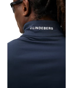 J.Lindeberg Luke Half Zip Golf Mid Layer GMJS06340 -Mens Sales Store GMJS06340 6855 007 Web 150dpi PhotoRoom