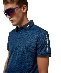J.Lindeberg Tour Tech Print Golf Shirt GMJT07067 -Mens Sales Store GMJT07067 O459 006 Web 150dpi PhotoRoom