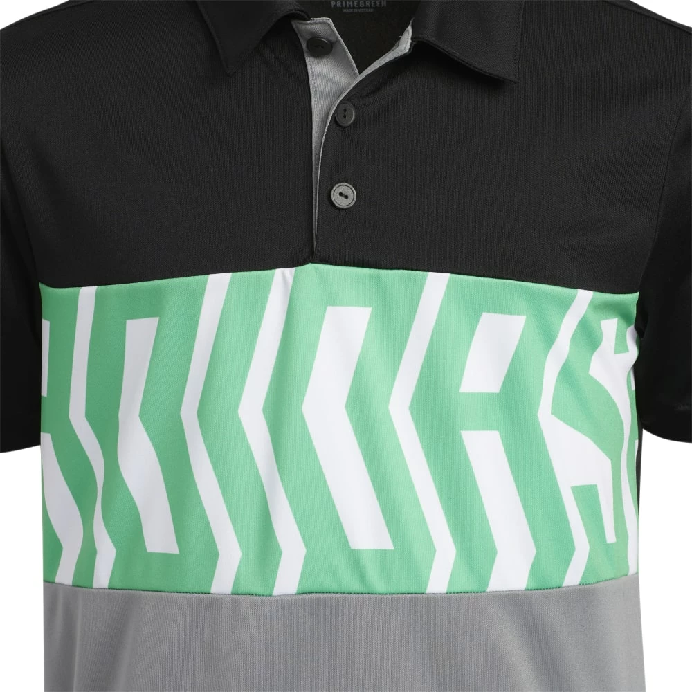 Adidas Junior Print Colorblock Polo Shirt H38824 4 Adidas Junior Print Colorblock Polo Shirt H38824 - Image 2