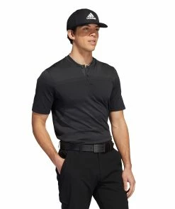 Adidas Statement Seamless Primeknit Golf Polo Shirt H61758 11 Adidas Statement Seamless Primeknit Golf Polo Shirt H61758 -Mens Sales Store H61758 7 APPAREL OnModel WalkingView white