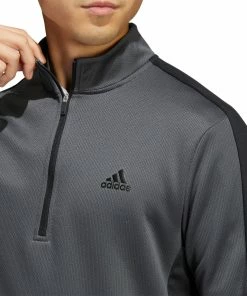 Adidas Colour Block 1/4 Zip Golf Pullover HC5573 9 Adidas Colour Block 1/4 Zip Golf Pullover HC5573 -Mens Sales Store HC5573 7 APPAREL OnModel DetailView1 white