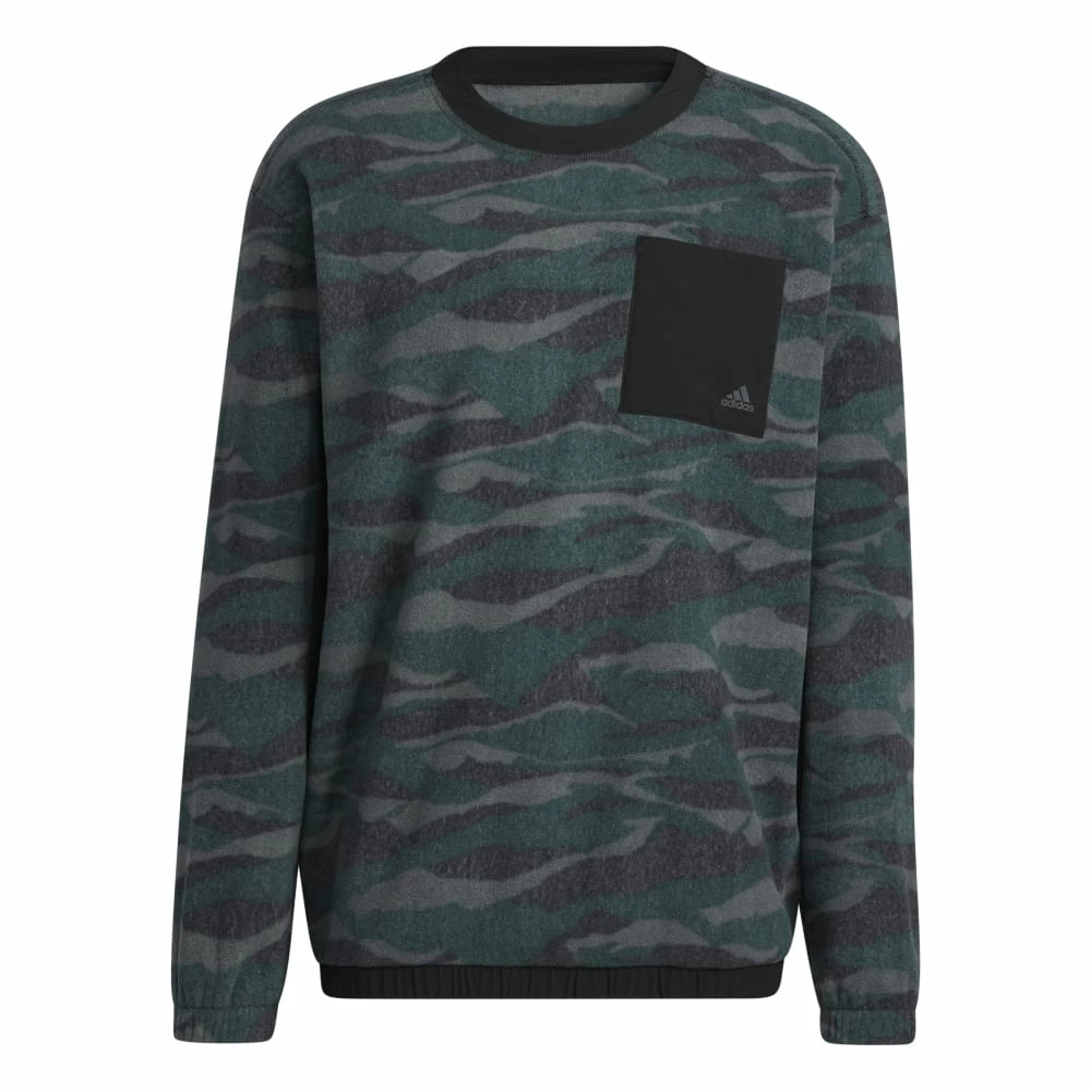 Adidas Texture Print Crew Neck Golf Pullover HF6523 3 Adidas Texture Print Crew Neck Golf Pullover HF6523