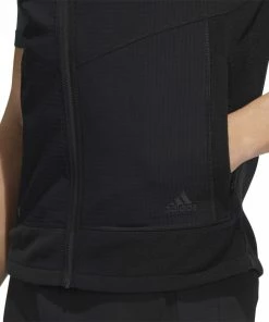 Adidas Hooded Full Zip Golf Vest HF6566 11 Adidas Hooded Full Zip Golf Vest HF6566 -Mens Sales Store HF6566 9 APPAREL OnModel DetailView2 white